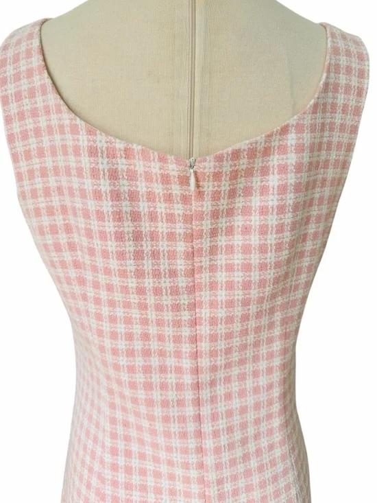 NWT Cider Pink Gingham Pocket Detail Mini Tank Dress Sz L - Picture 9 of 11